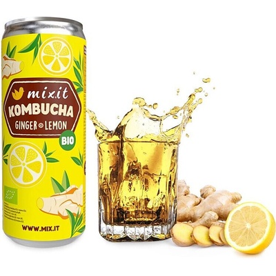 Mixit Kombucha zázvor a citron BIO 330 ml