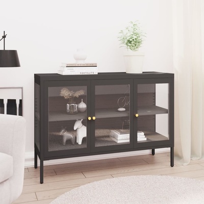 vidaXL 11461.336069 příborník antracitový 105 x 35 x 70 cm ocel a sklo