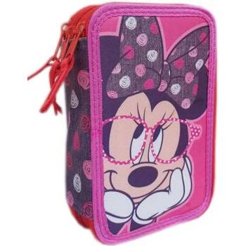 Image 1 of Ученически несесер с три ципа - Мини Маус Minnie Mouse, пълен