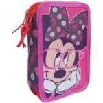  Ученически несесер с три ципа - Мини Маус Minnie Mouse, пълен
