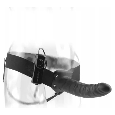 Pipedream Fetish Fantasy Голям вибриращ пенис колан за мъже Hollow 8 черен