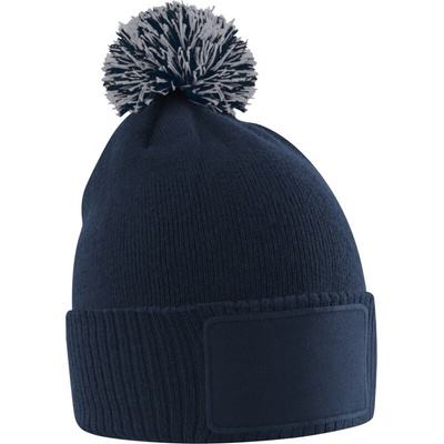 Beechfield Čepice s bambulí Snowstar B 443B dětská COT53443Bt7499 navy/šedá světlá