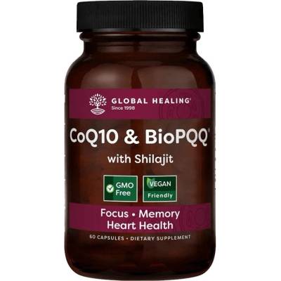 Global Healing CoQ10 & BioPQQ with Shilajit, 60 капсули, Global Healing (3014 (CQPQ-60))