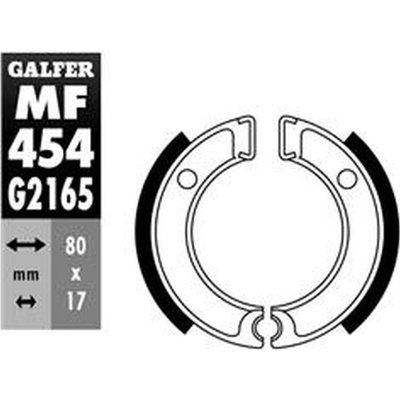 GALFER brzdové čelisti - pakny přední/zadní YAMAHA PW 50 80- (80X17mm) (Y501)