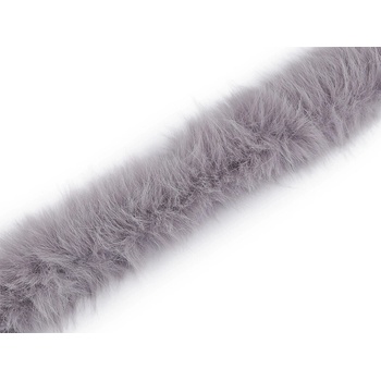 Všívacia odevná / dekoračná kožušina okrúhla šírka 5 cm - 1 m 6 šedá svetlá