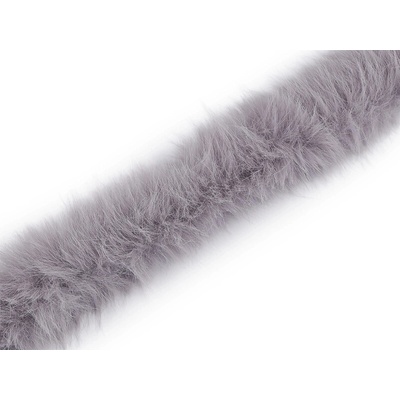 Všívacia odevná / dekoračná kožušina okrúhla šírka 5 cm - 1 m 6 šedá svetlá