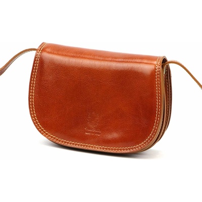 Dámska kožená crossbody kabelka Camel Florence 5514