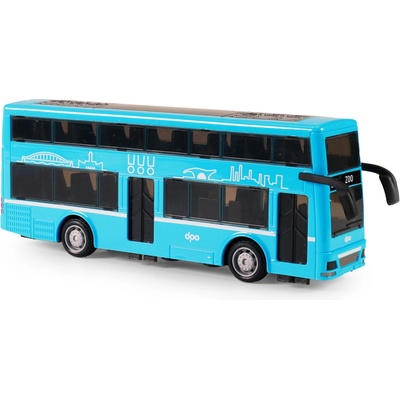 Rappa Детска играчка Rappa - Двуетажен автобус, 19 cm, син (217621)