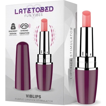Image 1 of LATETOBED Viblips Lipstick Stimulator Purple