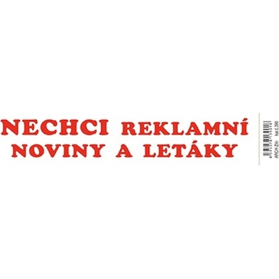 Samolepka Nechci reklamní noviny a leták