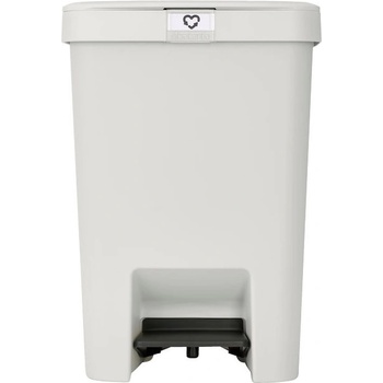 Brabantia Кош за боклук с педал Brabantia StepUp 1008483, 25 л, Екологични материали, Голям отвор, Светлосив (1008483)