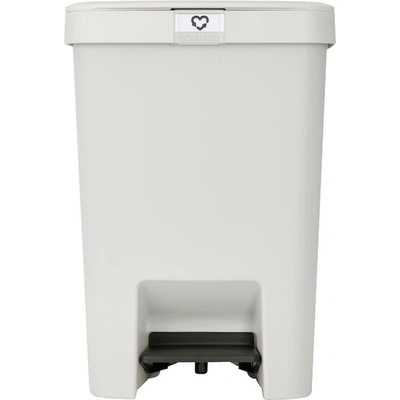 Brabantia Кош за боклук с педал Brabantia StepUp 1008483, 25 л, Екологични материали, Голям отвор, Светлосив (1008483)