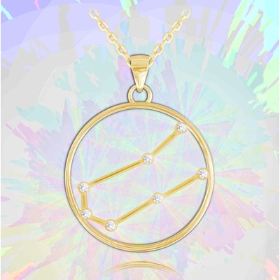 Minet Pozlacený Stars blíženci Czech Crystal JMAS9506GN45