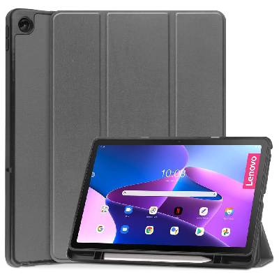 Кожен кейс и поставка за Lenovo Tab M10 Plus 10.6 3rd Gen (2022) (сив) - Tech-Protect SC Pen Hybrid Case (THP1243GRY)