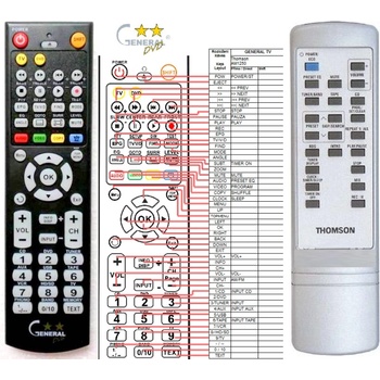 GENERAL THOMSON AM1250 - съвместимо дистанционно управление на марката General (AM1250)