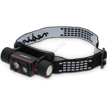Nedis LHLR10WBK- LED димируема презареждаема челна лампа LED/10W/5V 2200 mAh IPX8 черна (NE0791)