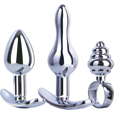 NMC Hardware Gear 3in1 Metal Butt Plug Set I