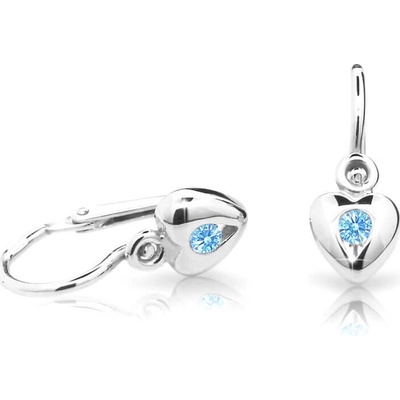 Cutie Jewellery dětské náušnice z bílého zlata C1556-10-X-2 světle modrá