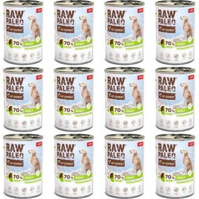 Raw Paleo Monoproteín Deer Adult 12 x 400 g