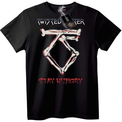 NOONEBRAND Тениска Twisted Bones Stay Hungry - 7XL, White