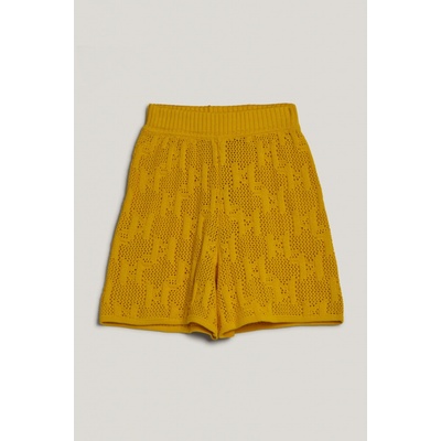 Karl Lagerfeld ŠORTKY MONOGRAM KNIT SHORTS žlutá