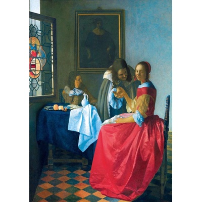 BlueBird Vermeer Dívka se sklenkou na víno 1659 1000 dílků