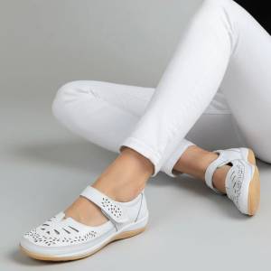  Обувки естествена кожа W186094 White