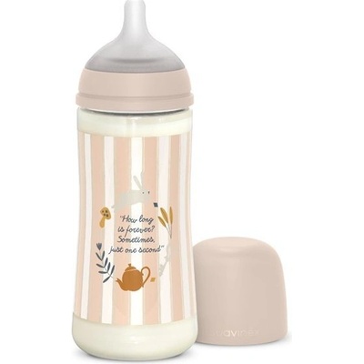 Suavinex dojčenská fľaša Wonderland fyziologický prietok růžová 360 ml