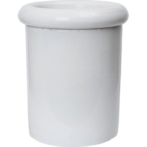 ferm LIVING Саксия с подложка Rollo 36 см бял (1104270648)
