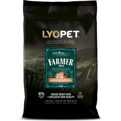 LYOPET Farmer Castrate Cat Losos sardinka a kolostrum 4 kg