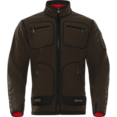Pánská fleecová bunda Härkila Kamko Brown / Red 4XL