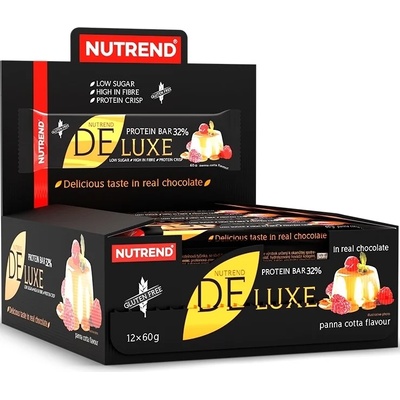 Nutrend Deluxe Протеинови барoве, панакота, 12 броя, Nutrend