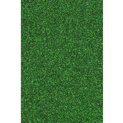 Penovka Moosgummi zelená trblietavá 20x30cm, 1 ks