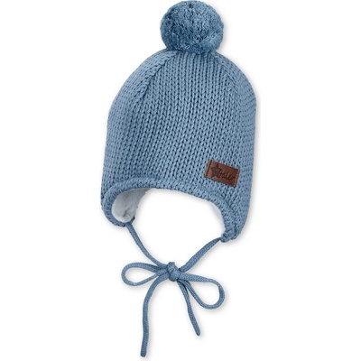 Sterntaler Детска зимна шапка (beanie) Sterntaler Kid's Knitted Beanie Pompom Beanie - Blau - размер 45 cm (904-2492-0114)