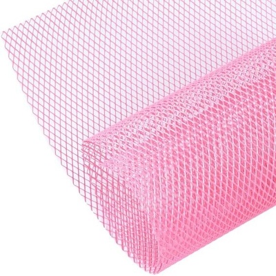 AggAuto 100×33cm růžová závodní mřížka chladiče, velikost diamantového otvoru 6×12mm, hliníková