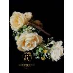 Radi handmade Диадема за коса с едри цветя в цвят светла праскова (645)