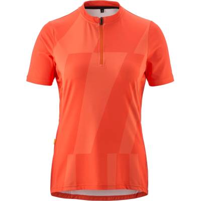 Gonso Дамска фланелка с къс ръкав за колоездене Gonso Women's Adventure Jersey Halfzip Cycling jersey - Fiesta Red - размер 40 (EU) (156-2642-0214)