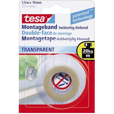 Tesa Powwerbond Montážna páska 1.5 m x 19 mm priehľadná