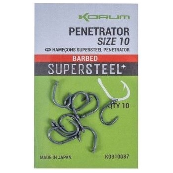 Korum Penetrator Hooks Barbed vel.12 10 ks