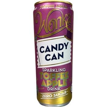 Candy Can Wonka sycená limonáda s příchutí karamelového jablka bez cukru 330 ml