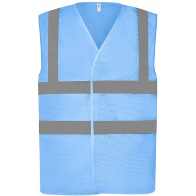 Yoko Hi-Vis síťovaná bezpečnostní vesta HVW120 nebesky modrá