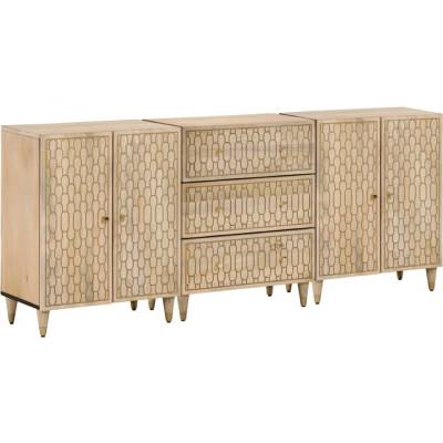 vidaXL 11461.3206308 Odkládací skříňky 3 ks 60x33x75 cm masivní mangovníkové dřevo