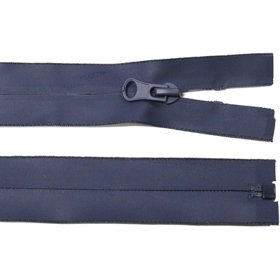 Voděodolný zip 80cm rozepínací tmavě modrý matný