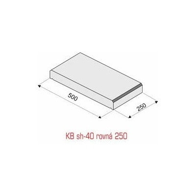Betonová sloupová hlavice KB sh-40 Rovná 250 Žlutá