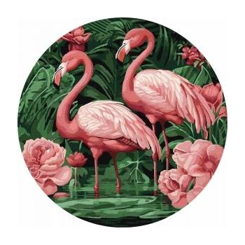 Ideyka Painting by numbers straddles the frame - Flamingos in