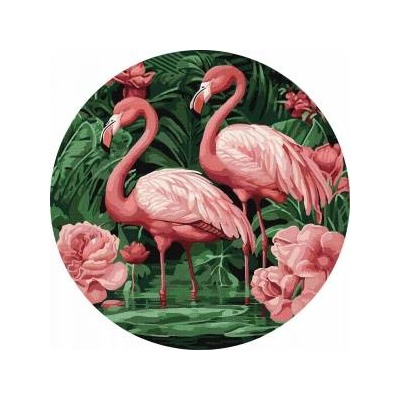 Ideyka Painting by numbers straddles the frame - Flamingos in