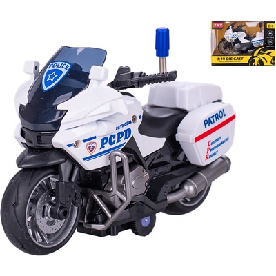 Mikro trading Motorka policejní 125 cm na zpětný chod