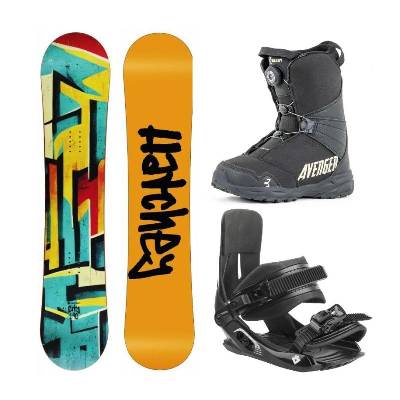 Hatchey City juniorský snowboard + Hatchey Tactic Junior vázání + Beany Avenger BS - 125 cm + EU 33-39