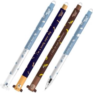  Химикалка с гума M& G iErase HELLO Zoo 0.5 mm Ч (1601432-07-5306B-AKPB44R4)