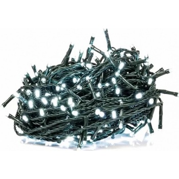 Solight LED vonkajšia vianočná reťaz 50LED 5m 3m prívod 8 funkcií IP44 3x AA teplá biela